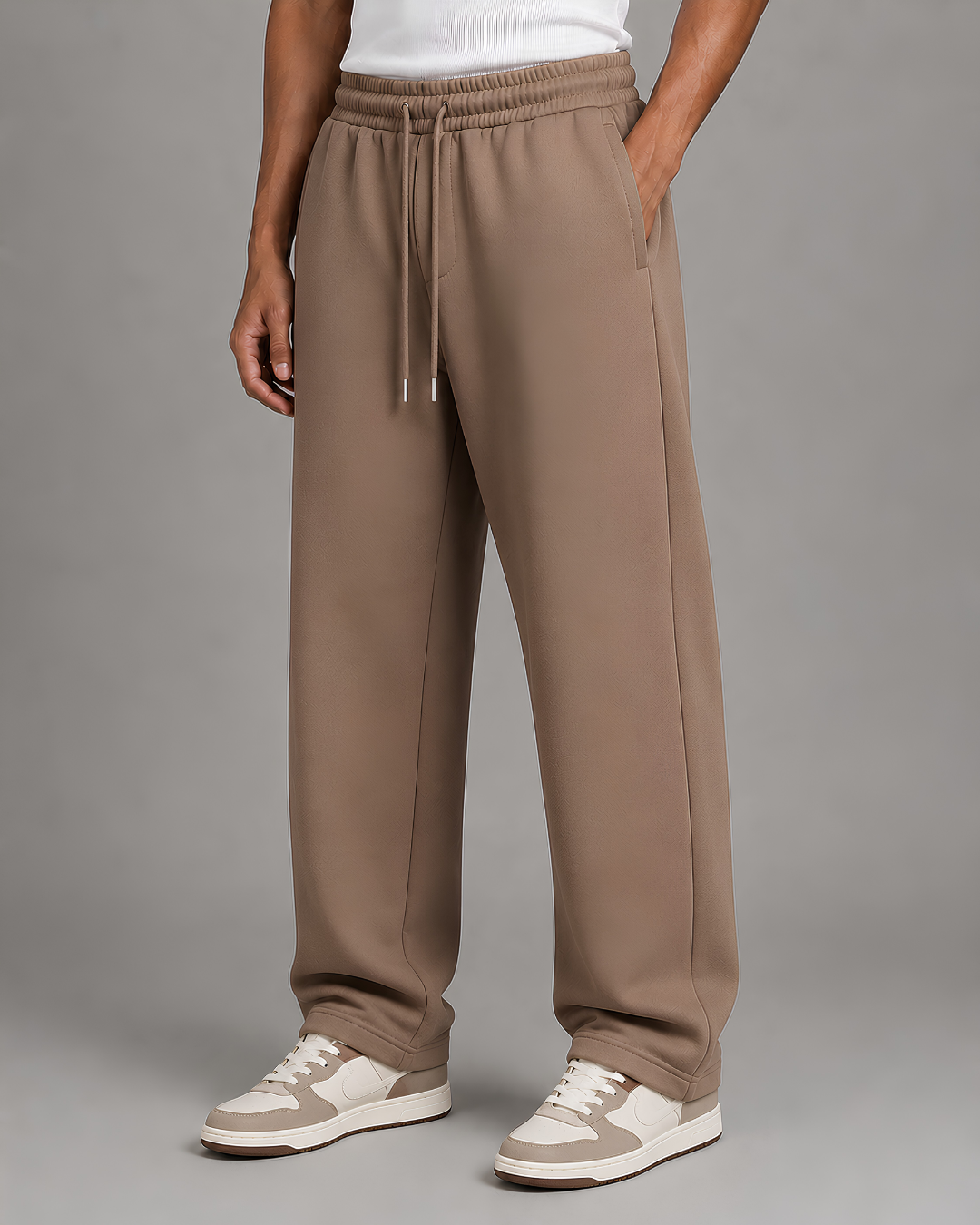 COFFEE BEIGE TRACK PANTS