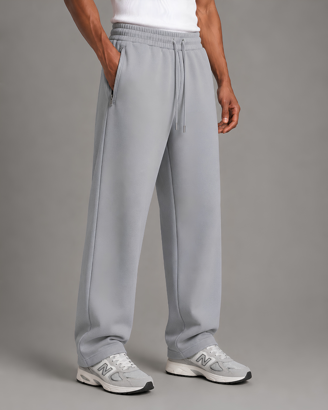 GREY TRACK PANTS