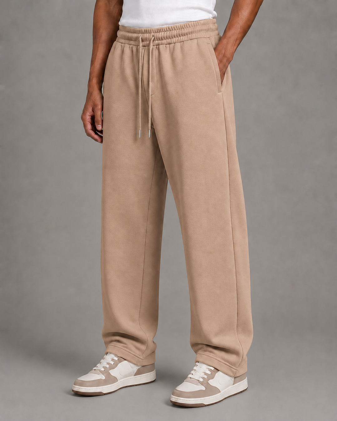 COFFEE BEIGE TRACK PANTS