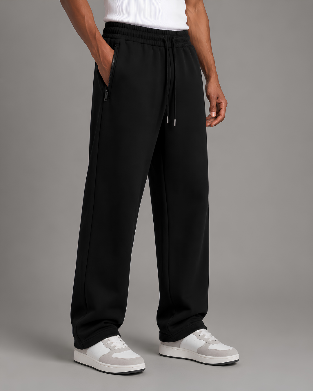 BLACK TRACK PANTS