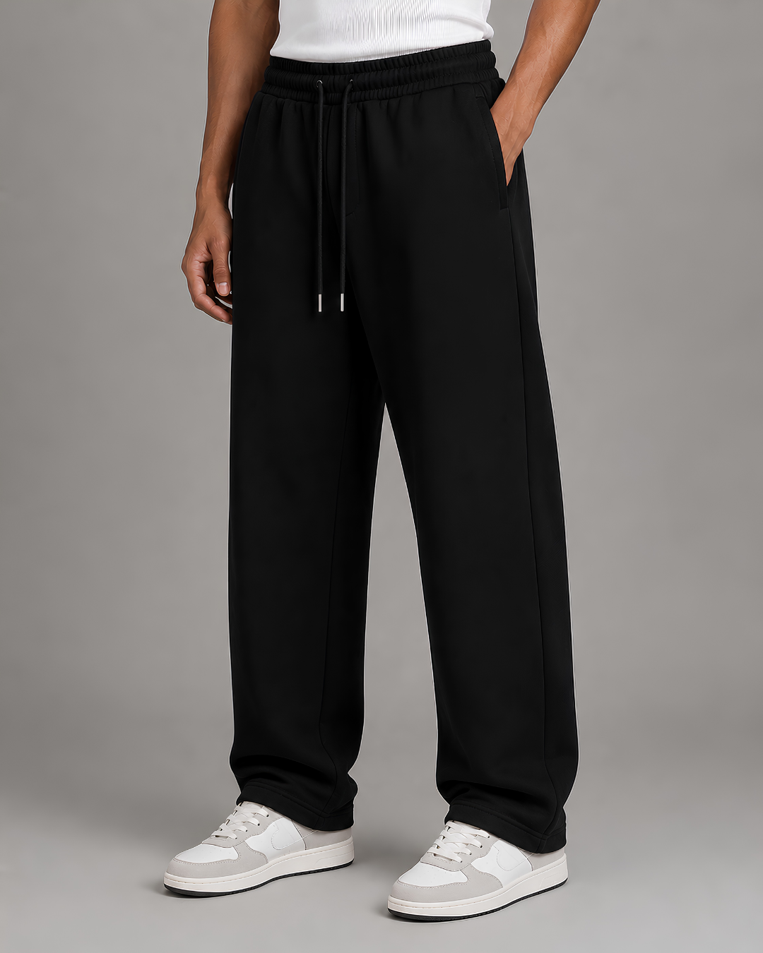 BLACK TRACK PANTS