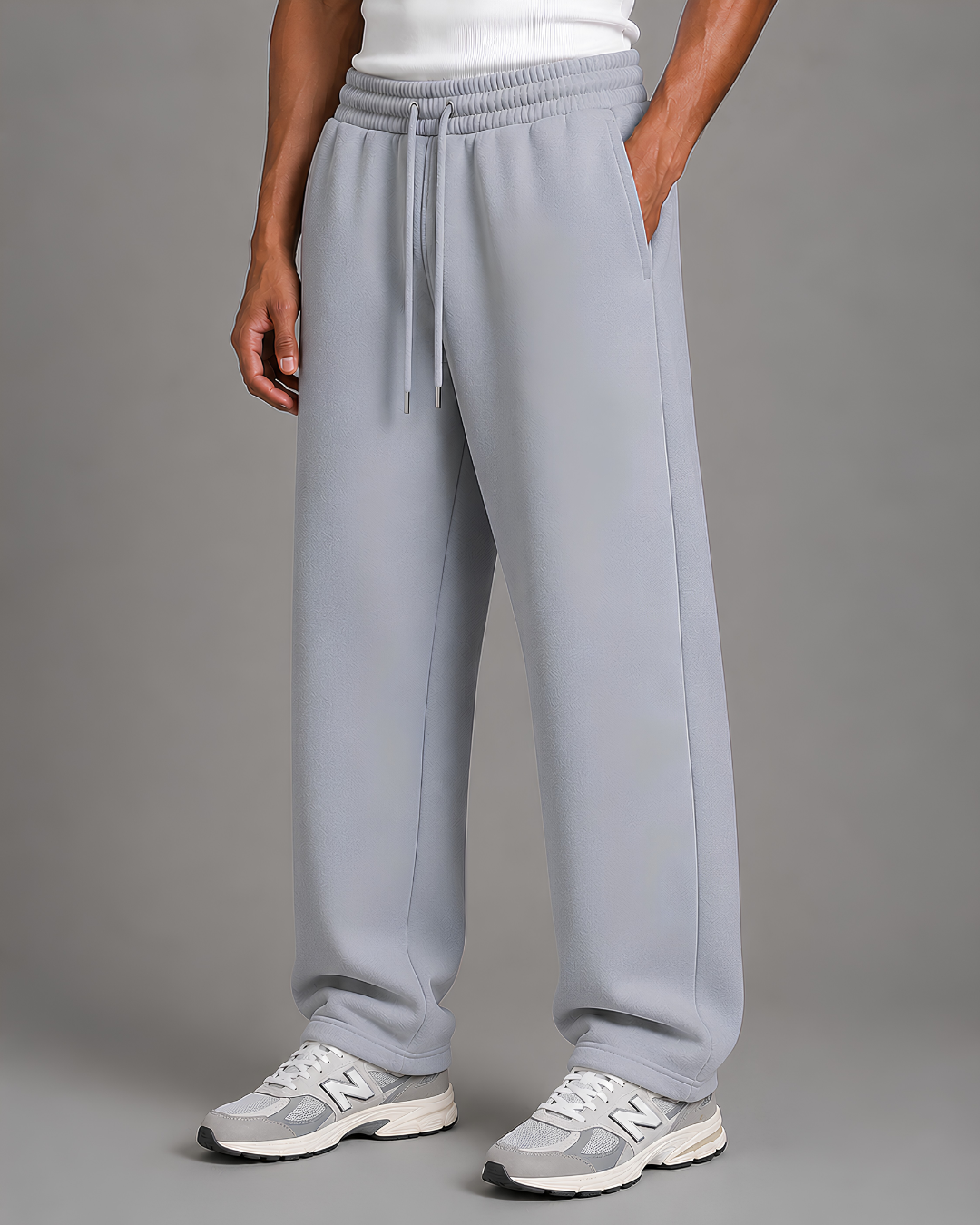GREY TRACK PANTS